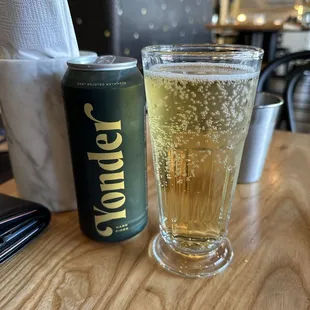 Having a nice cider with my pizza