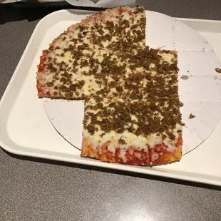 Sausage pizza turned out much better.