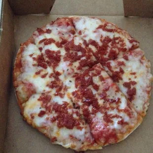 7 inch pepperoni pizza.
