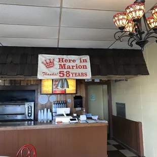 the interior of the restaurant