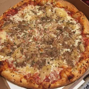 Pineapple with ground beef