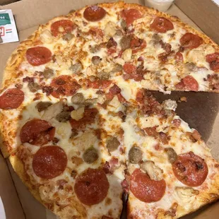 Basic meat lovers! Dominos is better