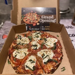 Authentic Pizza Margherita. Yummy mozzarella and crispy crust.