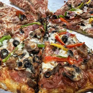 Pizza.  They allowed a half and half.