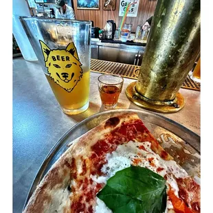 Buratta Pizza Pipeworks Beer &amp; Shot of Whiskey  @ Pizza Lobo Andersonville. 5457 N Clark St, Chicago, IL Pizza Cocktails Beers . Cool.