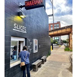 Take Out Window @ Pizza Lobo 3000 W Fullerton Ave, Chicago, IL .Cool!