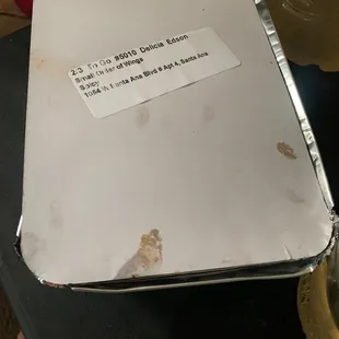 a piece of aluminum foil on a table