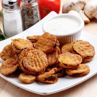 Fried Spicy Pickles (With ranch)