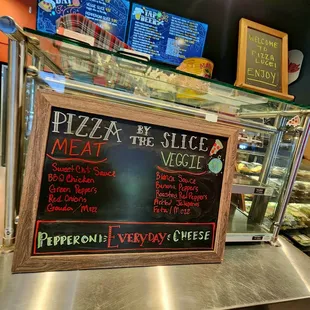 a menu on a counter in a restaurant