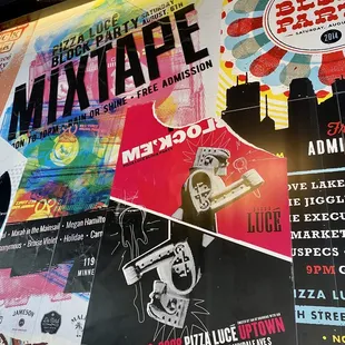 a large poster of various food items