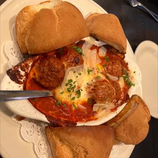 a plate of food on a table