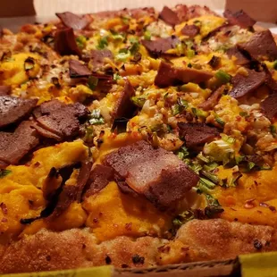 10&quot; vegan Fall special butternut squash pizza ($14.59). Interesting, but the sweetness of the coconut-infused squash was too much.