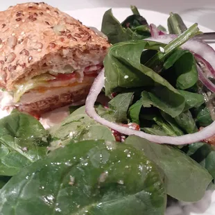 Whodat chicken dijon with spinach salad