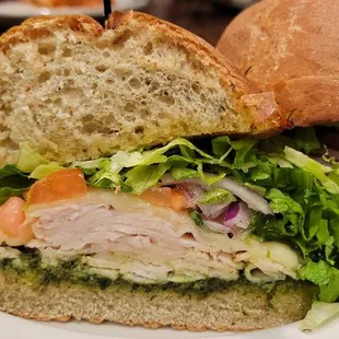 Turkey pesto sandwich