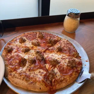 Build Your Own Pizza, pepperoni &amp; sausage!