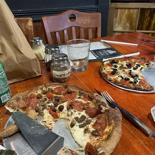 Pizza and gluten free pizza