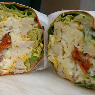 the inside of a burrito