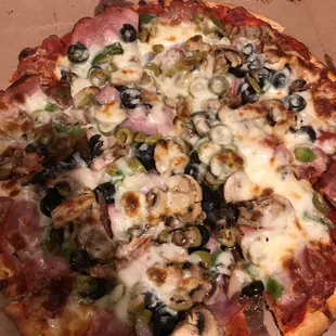 a pizza in a pizza box