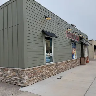 the front of the restaurant