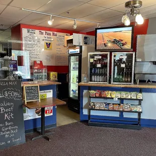 Counter Area, Specials Boards, Beverages and Chips