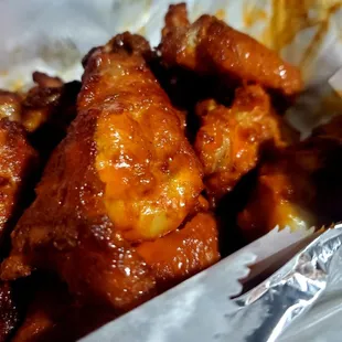 chicken wings in foil
