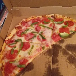 Yeah... Pizza was undercooked. The crust was soft and chewy! I was disappointed cause we waited 45 min and I'm around the corner.