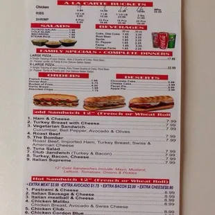 This is their current menu, BUT they also run really great specials!!! Ask them.