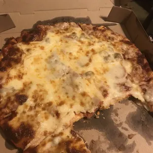 a pizza in a pizza box