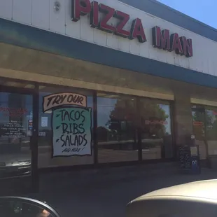 Strip mall storefront.