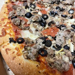 a slice of pizza in a box