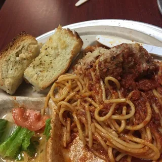 Spaghetti with Mediterranean Meatballss