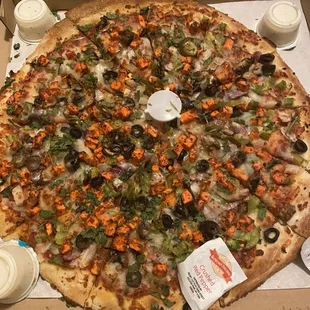 Indian Style Vegetarian Panner Pizza