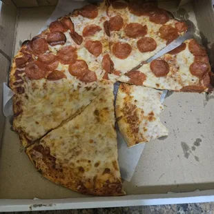 Thier horrible pizza