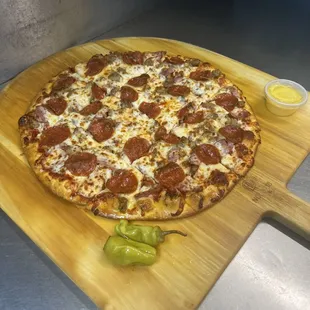 pizza, food
