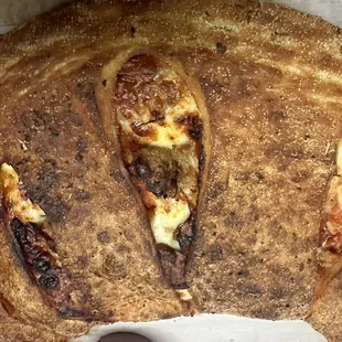 Calzone with pepperoni and sausage