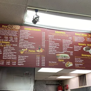 the menu