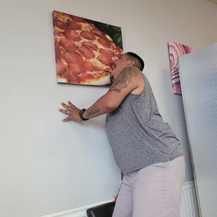 My husband couldn&apos;t wait for the food lol. He was hangry