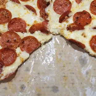 Pepperoni after we cleaned it up a little
