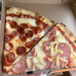 Hmm, I don't really get the hype.. Cardboardish pizza and a bit tasteless. $5-6 per slice.