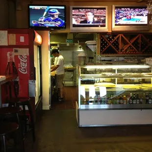 Clean and neat. They care about cleanliness. If you're lucky,Maria, Antonio's mom, back there  working with the dough!