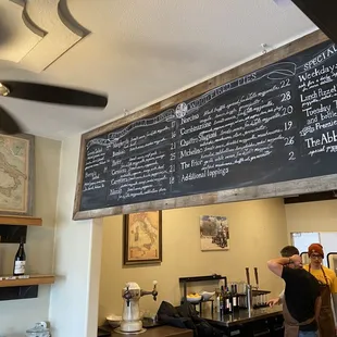 Order here, Pizza will be brought to your table when ready.