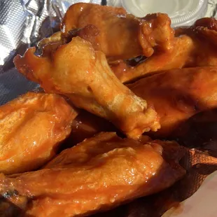 Six 6 Piece Chicken Wings, hot