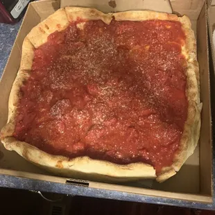 Small 12 Inch Cut Chicago Deep Dish Pizza