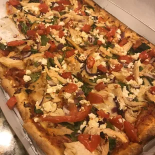 Build my own ! Chicken spinach feta red onions YUMMM