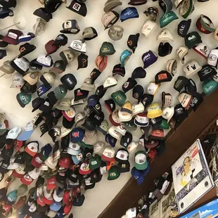 Hats on ceiling