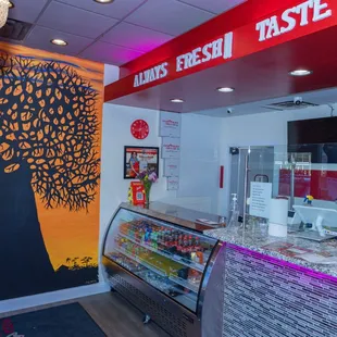 the interior of the restaurant