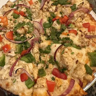 Aloo Gobhi Pizza (vegan)