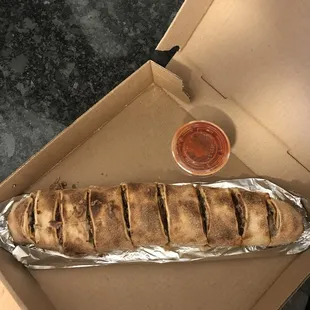 UNBELIEVABLE Steak n' cheese calzone!