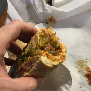 Meatball with extra extra pickles