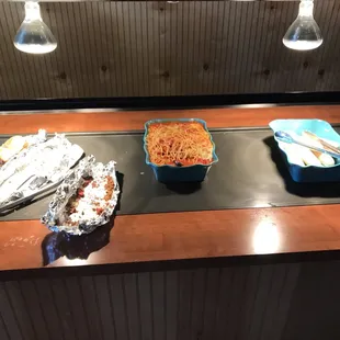 Stromboli, spaghetti, Italian sub and breadsticks